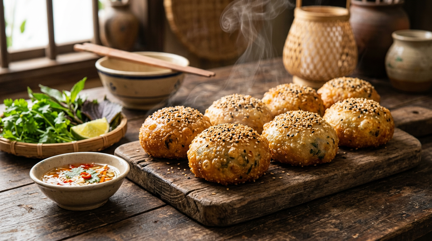 Bánh bao chiên vàng giòn thơm ngon không cần bột nở