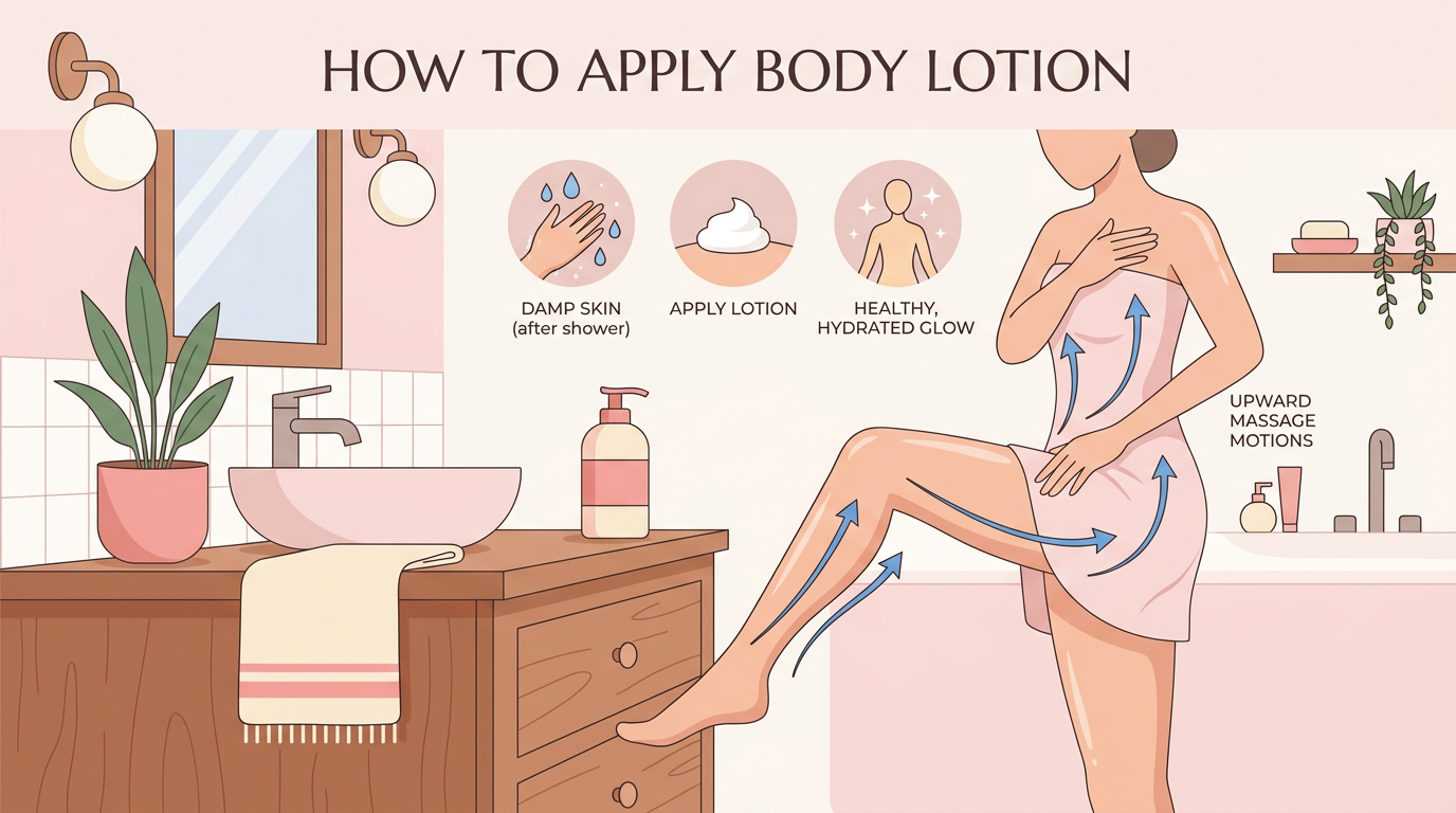 Cách thoa body lotion đúng kỹ thuật sau khi tắm da còn ẩm