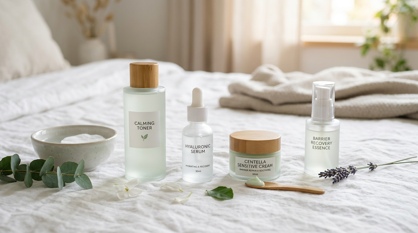 Sản phẩm chăm sóc da nhẹ dịu phục hồi sau khi nặn mụn