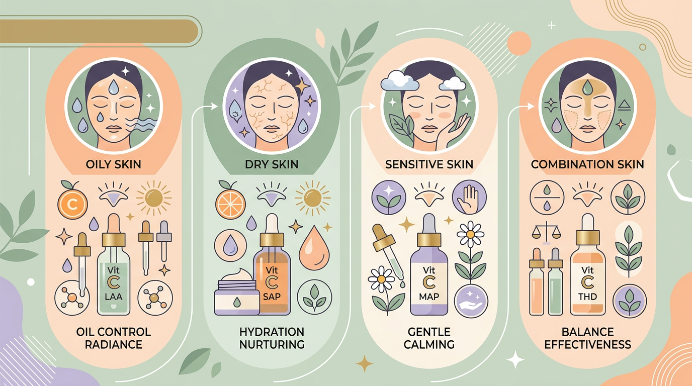 Cách chọn dạng vitamin C phù hợp với từng loại da