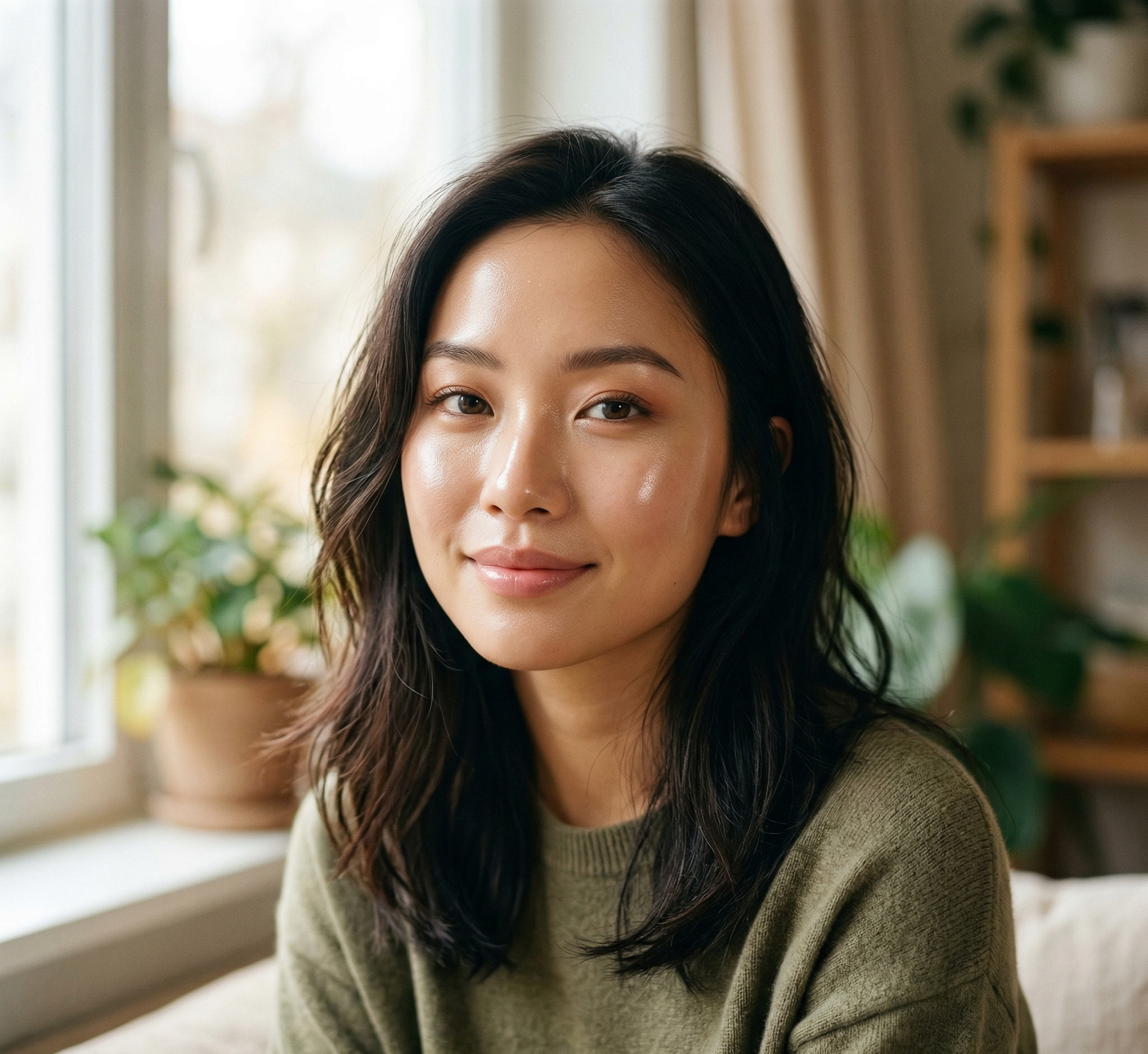 da glow tự nhiên highlight nhẹ trang điểm no-makeup look