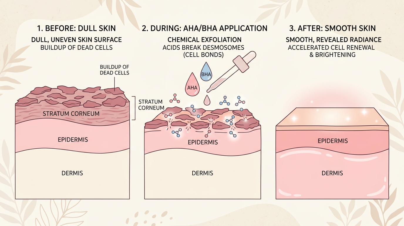 Cơ chế tác động của peel da hóa học lên các lớp da