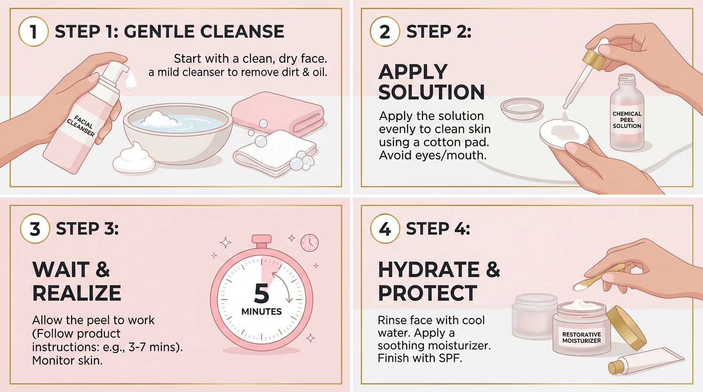 Quy trình peel da tại nhà đúng cách từng bước