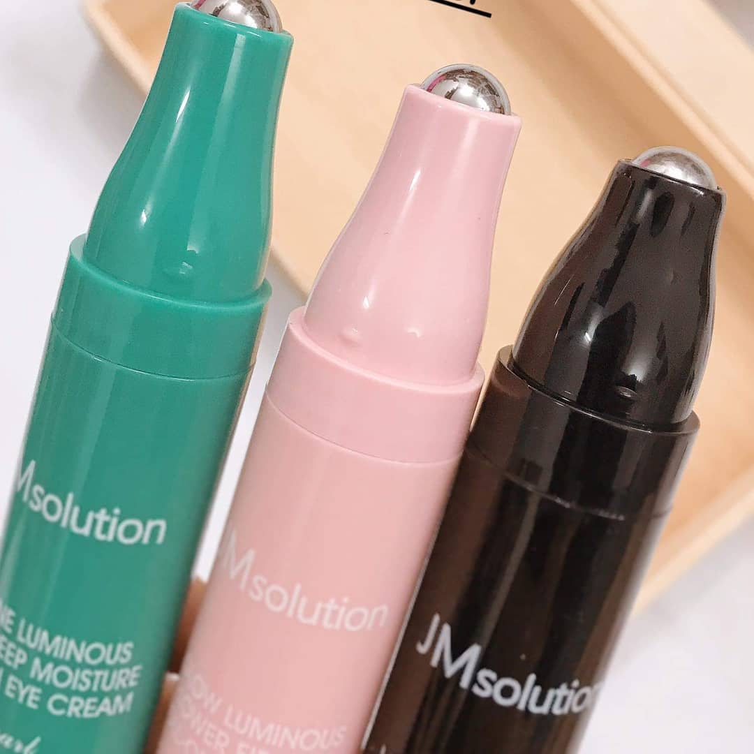 Ba loại cây lăn dưỡng mắt JM Solution với đầu lăn kim loại