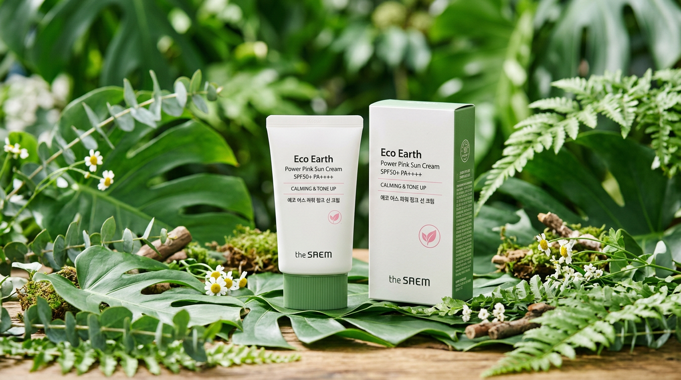 Kem chống nắng The Saem Eco Earth Power review