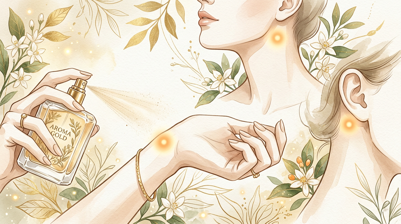 Cách xịt nước hoa đúng cách vào điểm mạch để lưu hương lâu