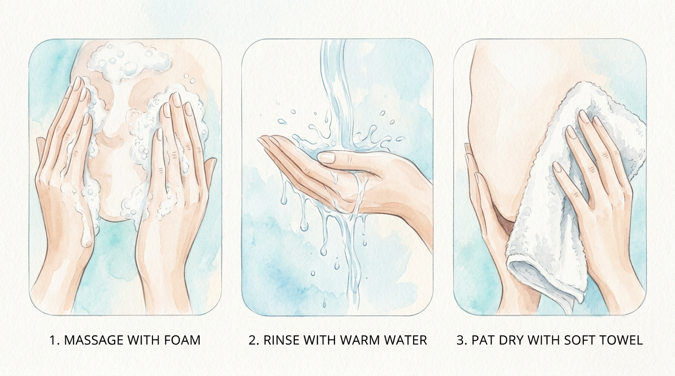 Cách rửa mặt đúng cách với sữa rửa mặt không xà phòng