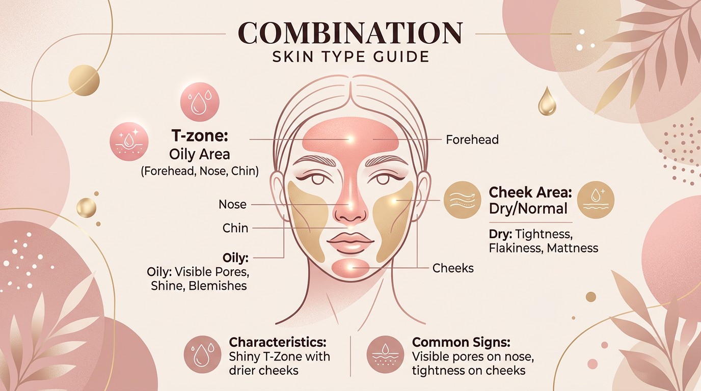 Da hỗn hợp là gì - nhận biết vùng T và da khô hai má