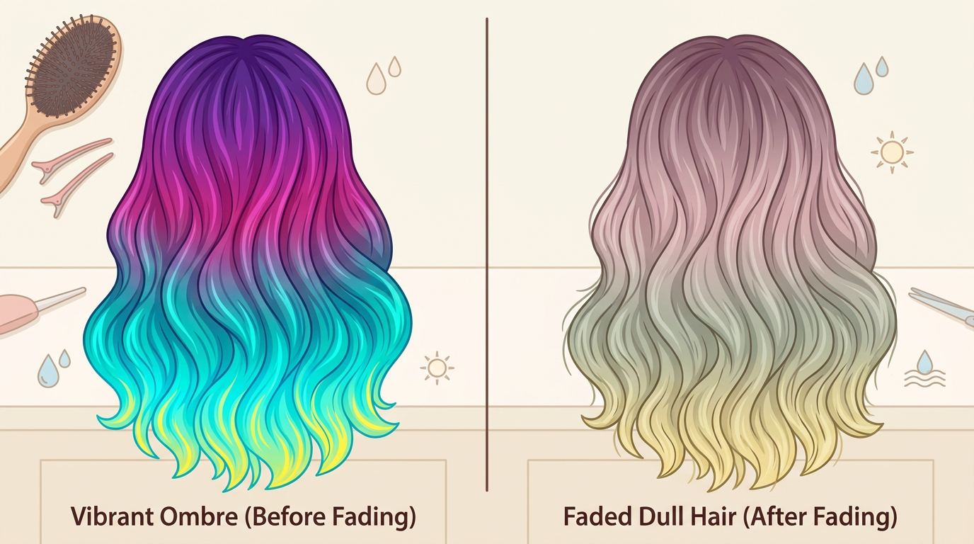 Nguyên nhân tóc nhuộm ombre bị phai màu nhanh