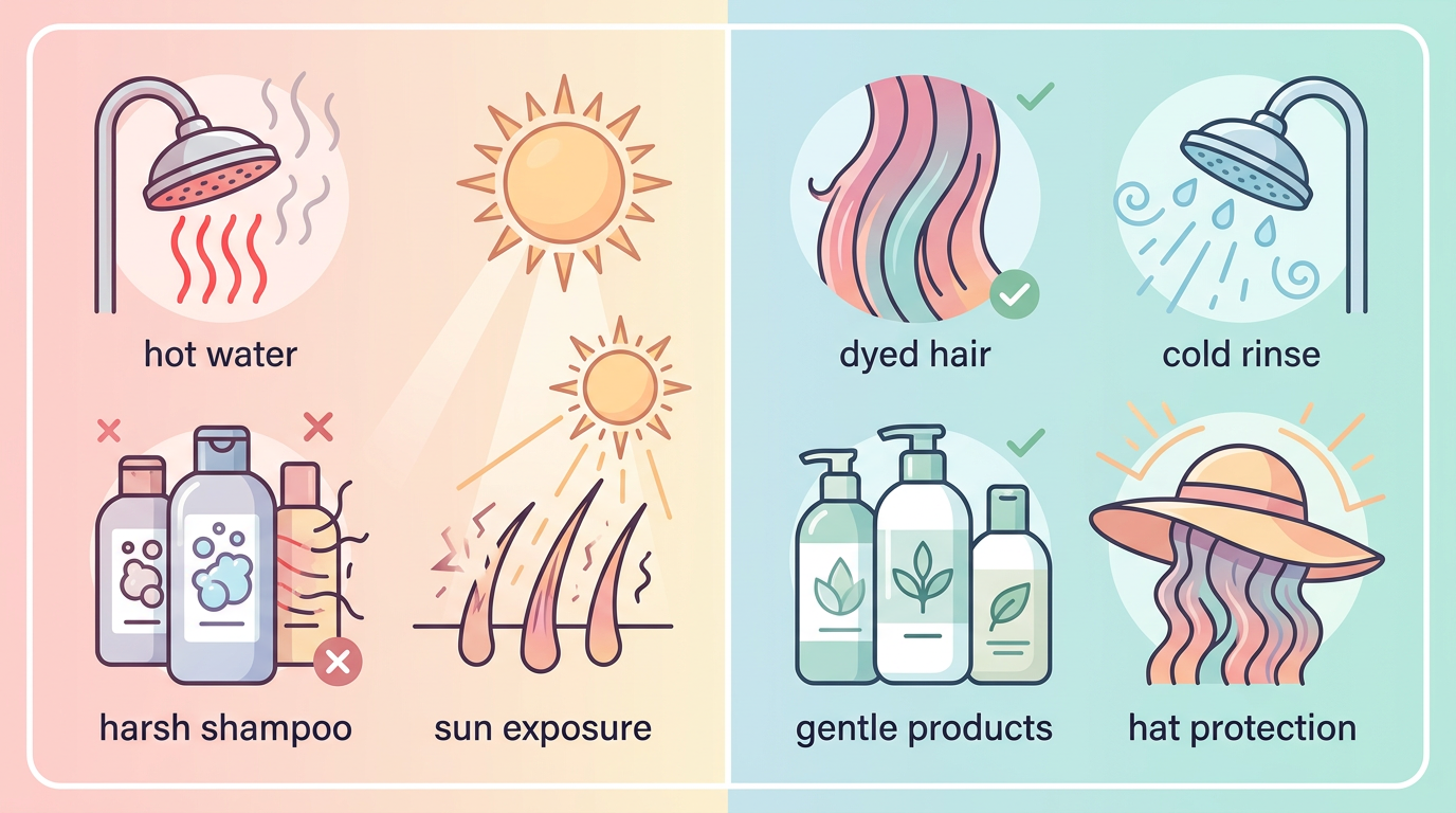 Lỗi chăm sóc tóc nhuộm thường gặp khiến màu ombre phai sớm