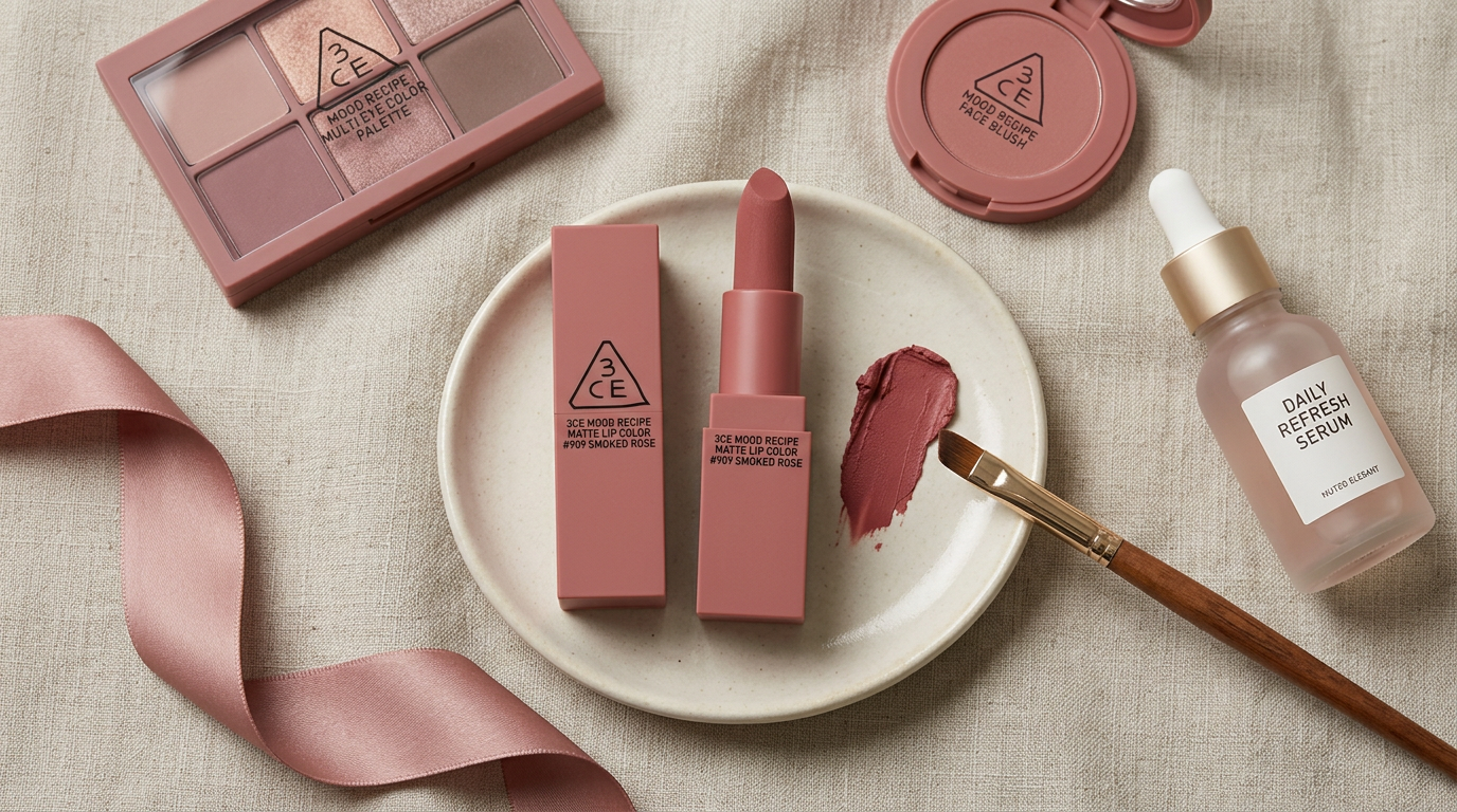3CE Mood Recipe Matte màu Smoked Rose - minh họa nội dung