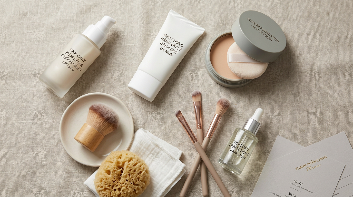 Kem chống nắng cho da nhờn mụn - minh họa nội dung