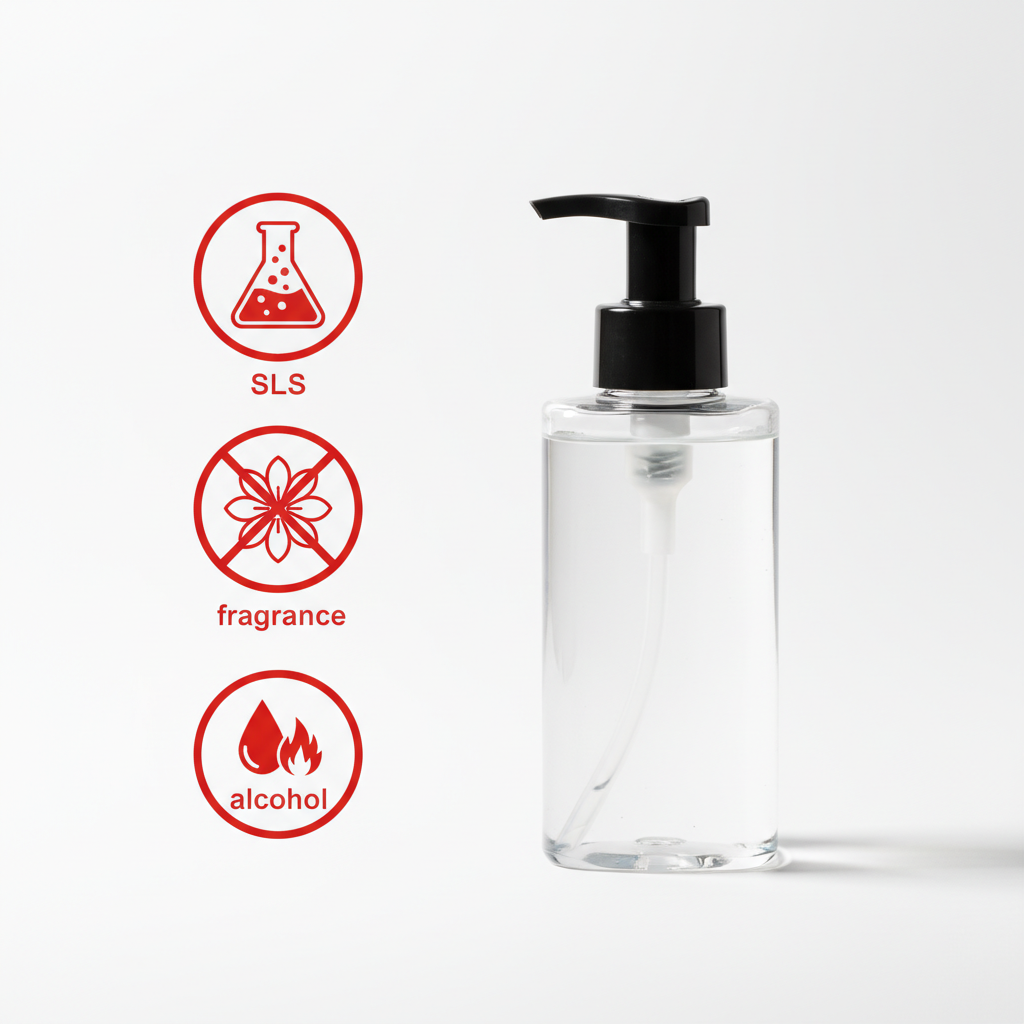 Thành phần cần tránh trong sữa rửa mặt: SLS, cồn, hương liệu nhân tạo