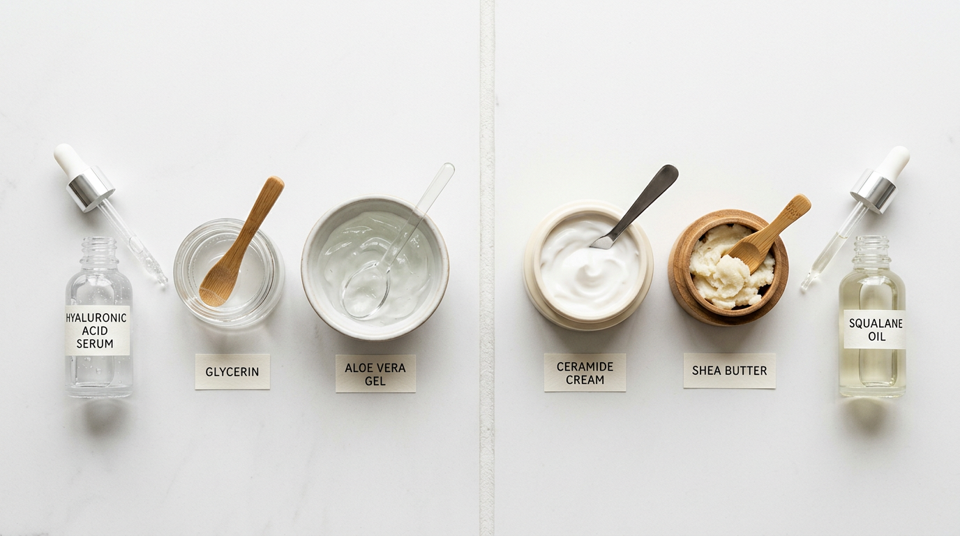 Thành phần cấp nước Hyaluronic Acid và dưỡng ẩm Ceramide trong skincare
