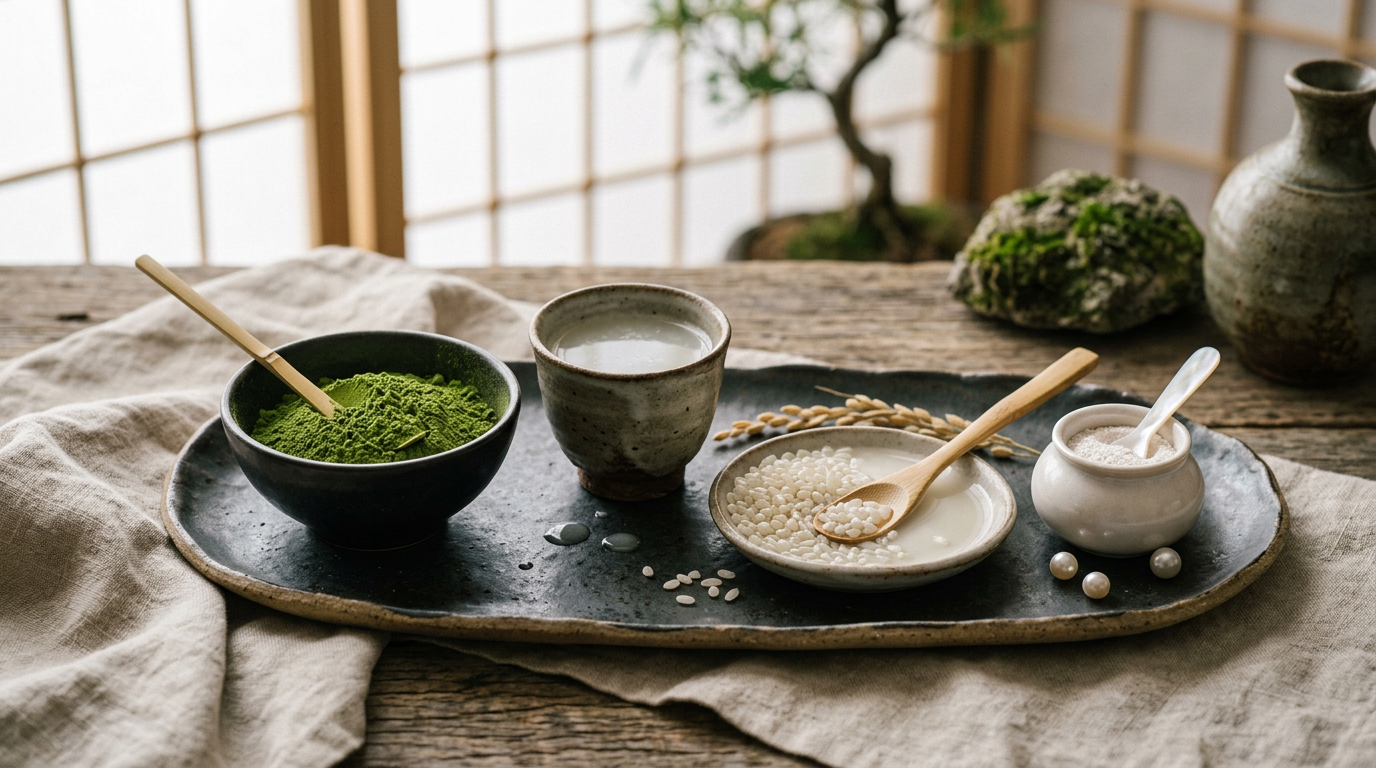 Thành phần truyền thống Nhật Bản được dùng trong mặt nạ dưỡng da