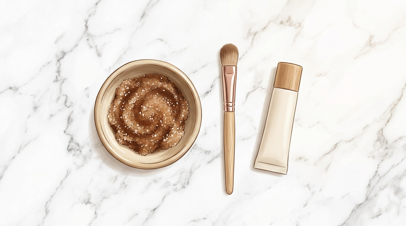 Tẩy tế bào chết môi bằng đường nâu và dầu dừa tại nhà hiệu quả