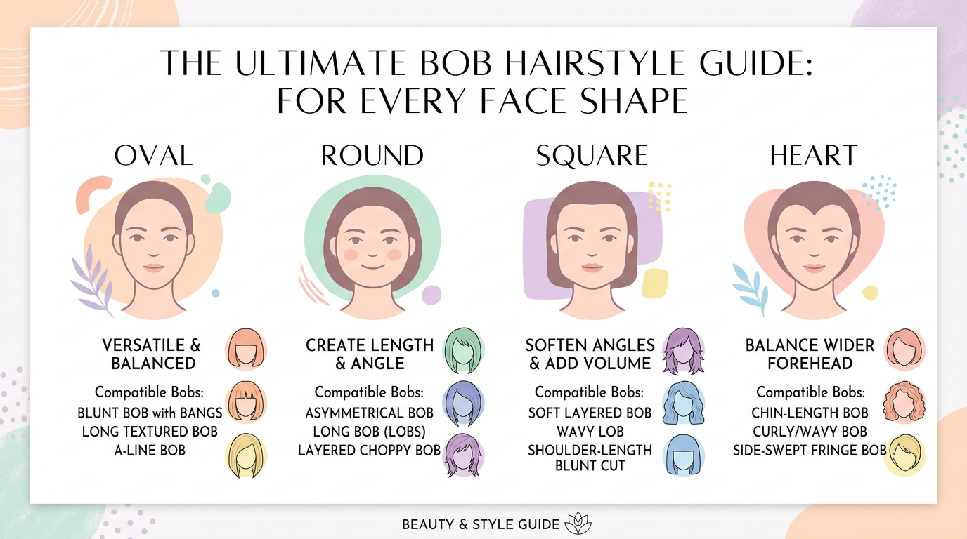 Tóc bob phù hợp với khuôn mặt nào - hướng dẫn chọn kiểu bob
