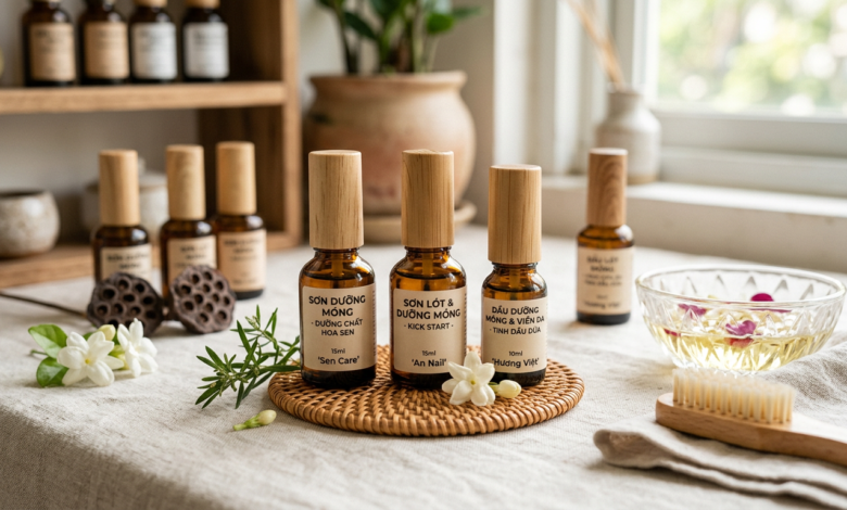 sơn dưỡng móng minh họa 1 (không người thật)