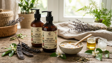 dầu gội phục hồi tóc minh họa 1 (không người thật)