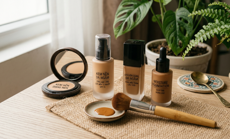 kem nền da ngăm minh họa 1 (không người thật)